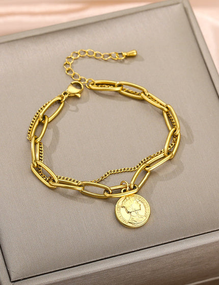 Vient Bracelet | Gold Coin Bracelet - Gold - Bracelets