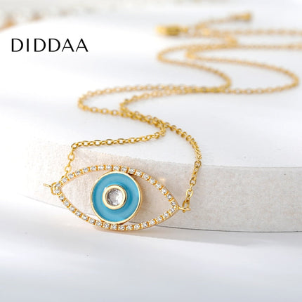 Turkese Pendant Necklace | Gold Evil Eye Chain - Necklaces