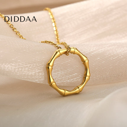 Caribbean Pendant Necklace | Gold Silver Ring Chain - Gold - Necklaces