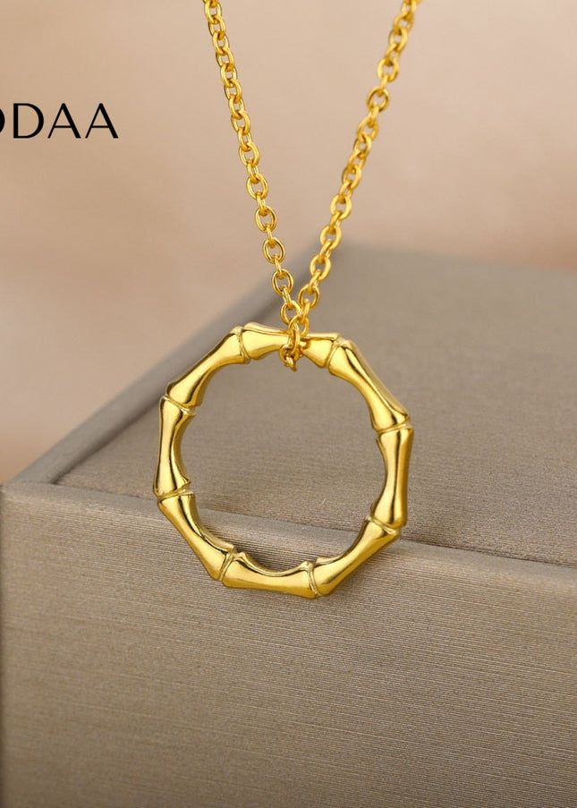 Caribbean Pendant Necklace | Gold Silver Ring Chain - Necklaces