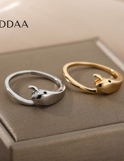 Claremont Ring | Gold Snake Animal Fine Ring - 7 / Silver - Rings