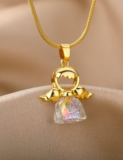 Chanson Pendant Necklace | Gold Cowbell Chain - Gold - Necklaces