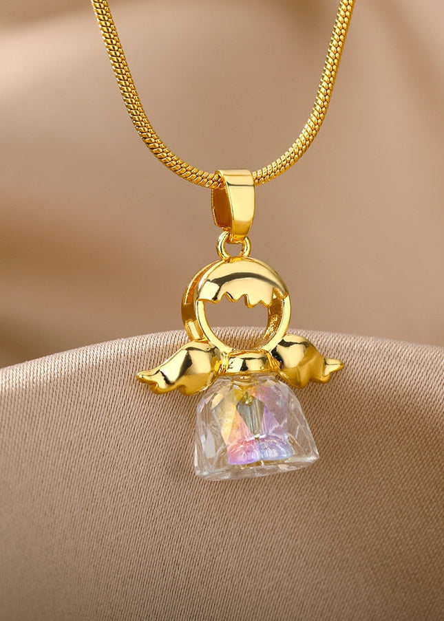 Chanson Pendant Necklace | Gold Cowbell Chain - Gold - Necklaces