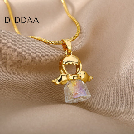 Chanson Pendant Necklace | Gold Cowbell Chain - Gold - Necklaces