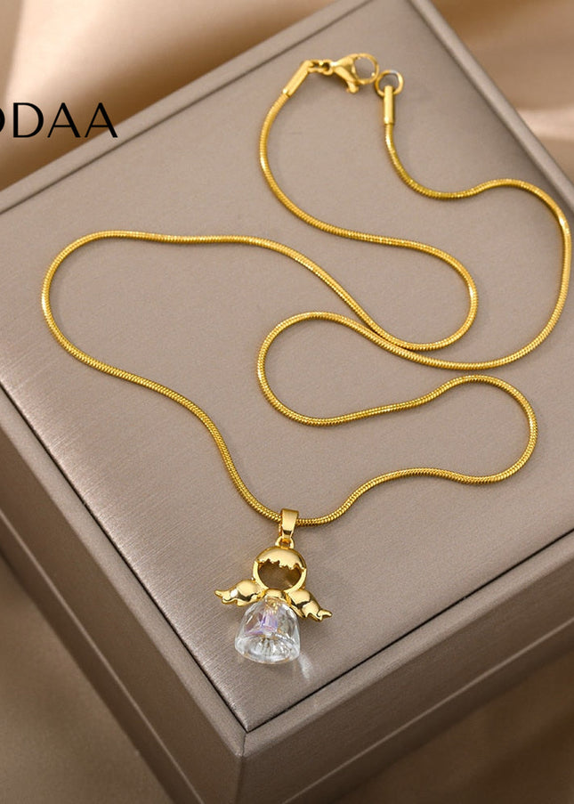 Chanson Pendant Necklace | Gold Cowbell Chain - Gold - Necklaces