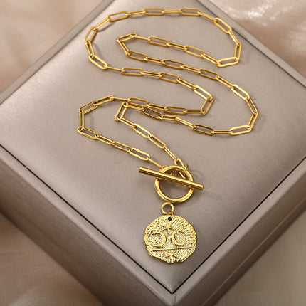 Parle Necklace | Gold Moon & Stars Chain - Gold - Necklaces