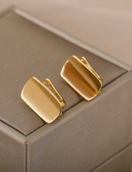 Savoir Earrings | Gold Shield Stud Earrings - Gold - Earrings