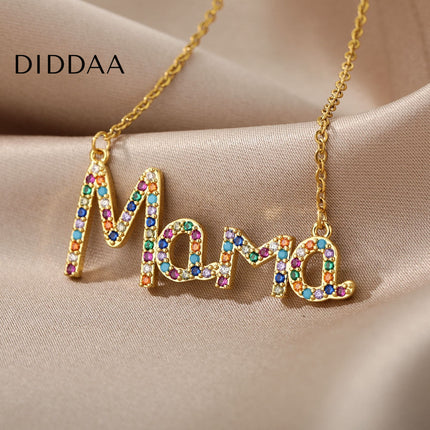 Viennent Pendant Necklace | Gold Mama Colorful Chain - Gold - Necklaces