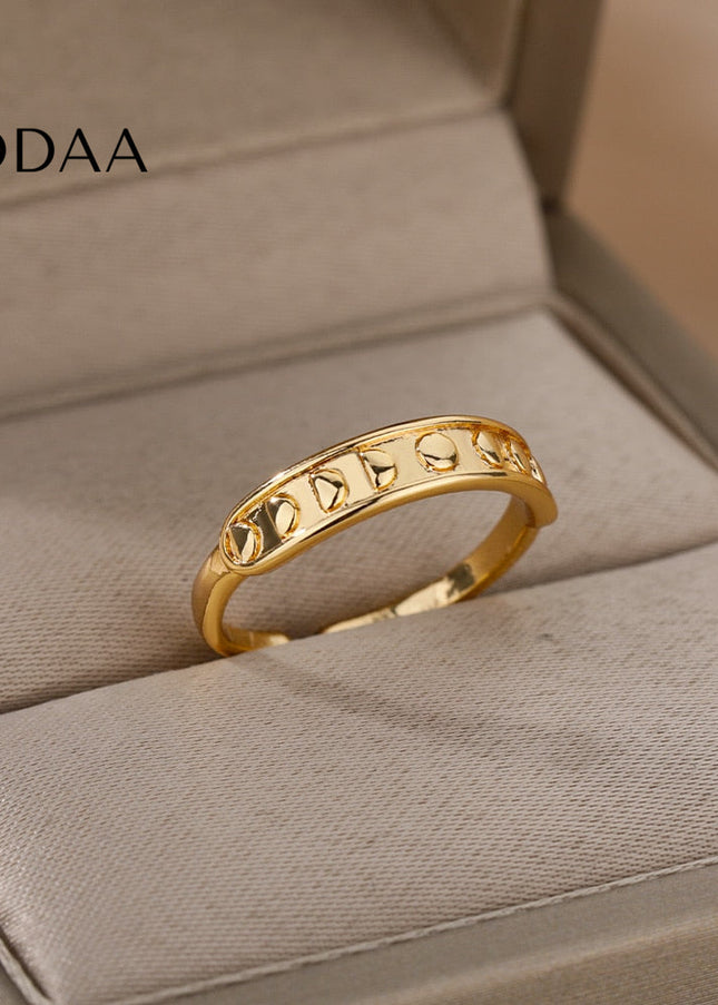 Madaline Ring | Gold Beaded Fine Ring - Rings