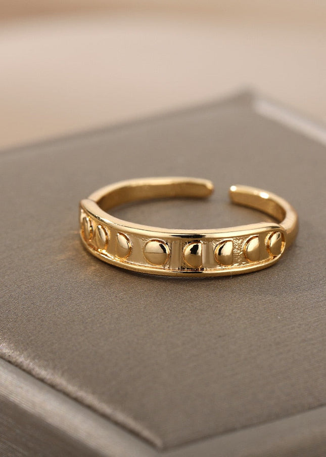 Madaline Ring | Gold Beaded Fine Ring - Adjustable / Gold - Rings