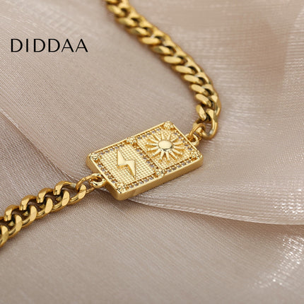 Taille Bracelet | Gold Sun & Bolt Bracelet - Gold - Bracelets