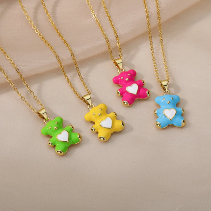 Cozy Pendant Necklace | Gold Bear Animal Chain - Necklaces