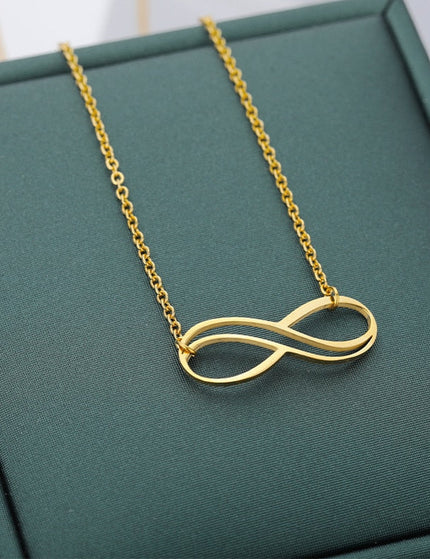 Infinity Pendant Necklace | Gold Silver Chain - Gold - Necklaces