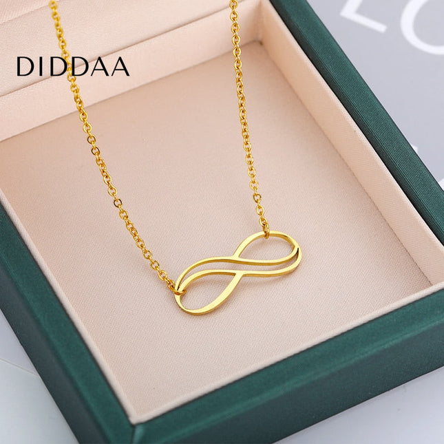 Infinity Pendant Necklace | Gold Silver Chain - Necklaces