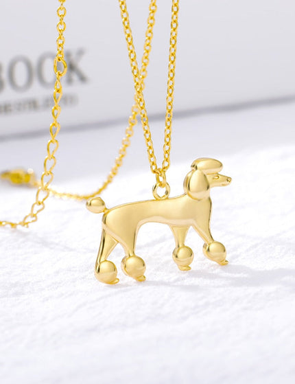 Poodle Pendant Necklace | Gold Dog Animal Chain - Gold - Necklaces