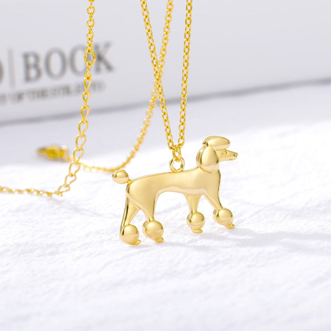 Poodle Pendant Necklace | Gold Dog Animal Chain - Gold - Necklaces