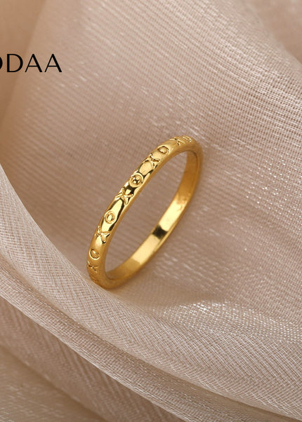 Rugged Ring | Gold X & O Fine Ring - Rings