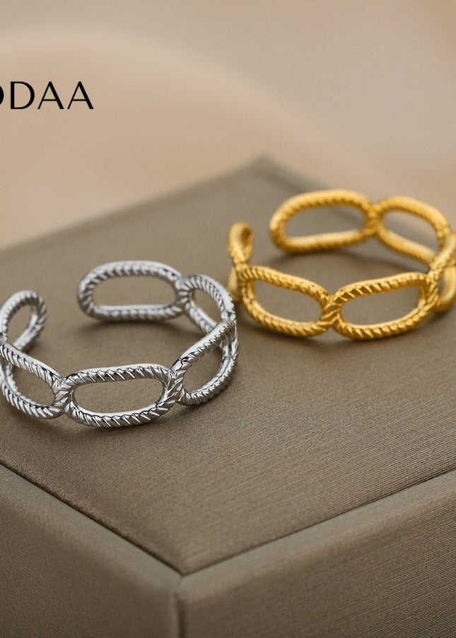 Alessandria Ring | Gold Silver Simple - Adjustable / Silver - Rings