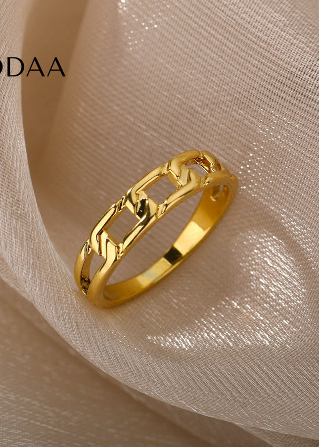 Sydney Ring | Gold Chain Link Ring - Rings