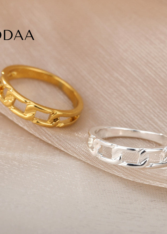 Sydney Ring | Gold Chain Link Ring - 7 / Silver - Rings