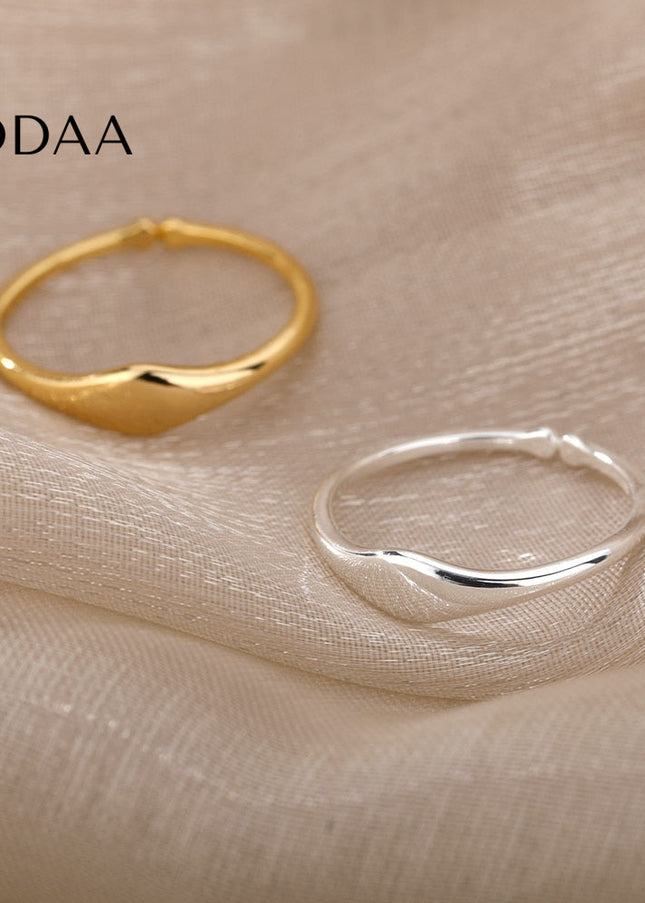 Hawthorn Ring | Gold Simple Fine Ring - Adjustable / Silver - Rings