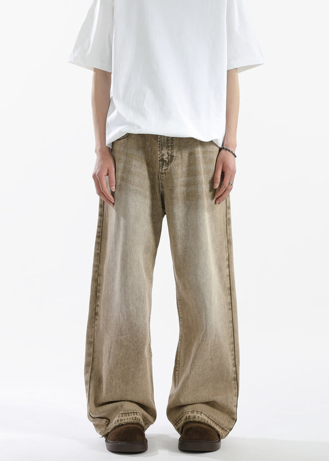 Raven Oasis Loose Fringed Straight Jeans for Men - Men’s Jeans