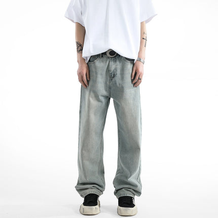 Raven Oasis Vintage Wash Loose Straight Leg Jeans - Men’s Jeans