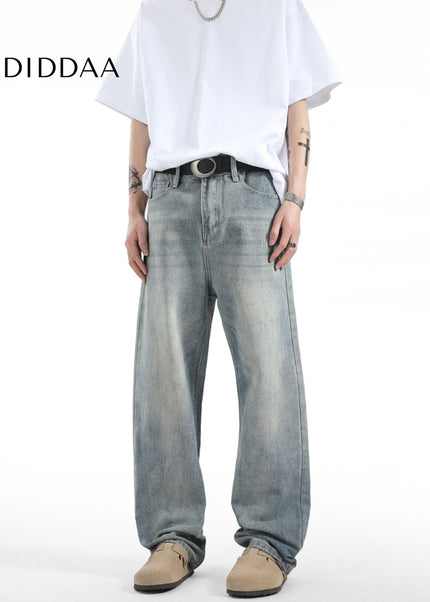 Raven Oasis Vintage Wash Loose Straight Leg Jeans - Men’s Jeans