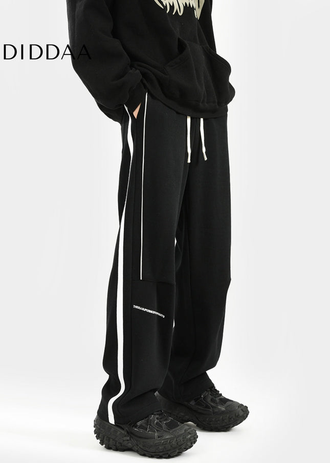 Raven Striped Loose Fit Casual Sweatpants for Men - Unisex Sweatpants