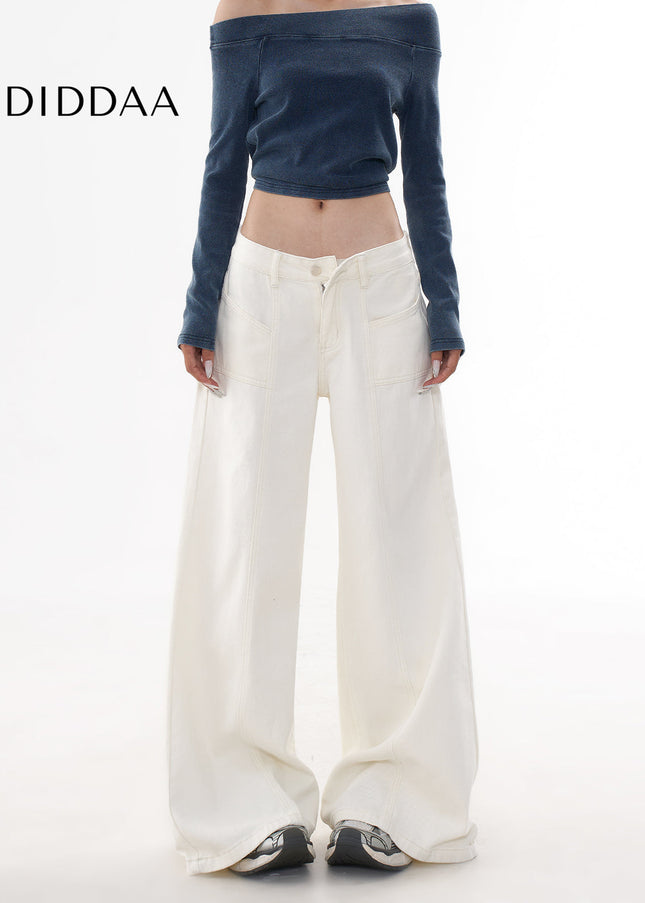 Red High Waist Wide Leg Jeans for Women This Spring - Women’s Jeans