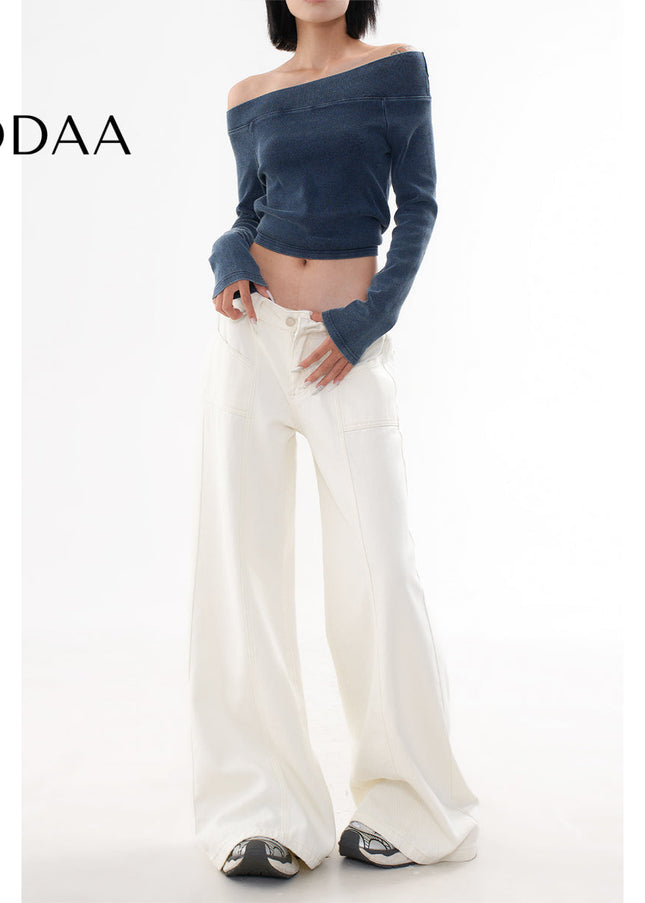 Red High Waist Wide Leg Jeans for Women This Spring - Women’s Jeans