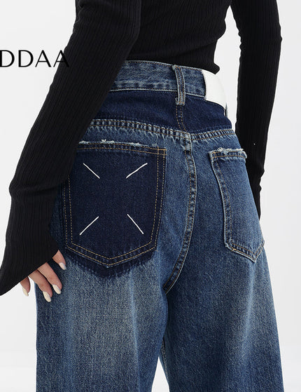 Black High Waist Wide Leg Jeans for Women by KEN STUDIO - XS / Blue - Women’s Jeans