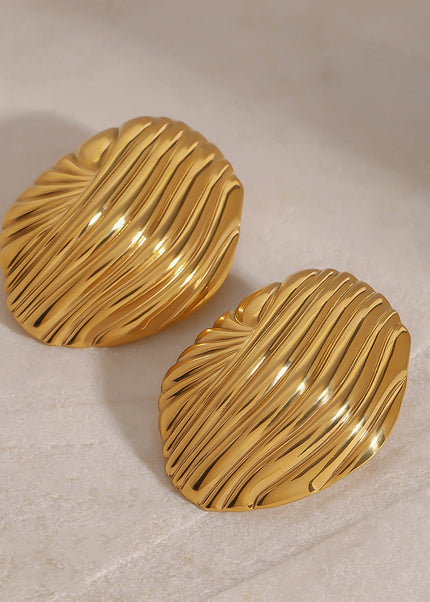 Jieding European and American stainless steel geometric stud earrings, exaggerated earrings, high-end earrings, titanium steel jewelry, cross-border earrings