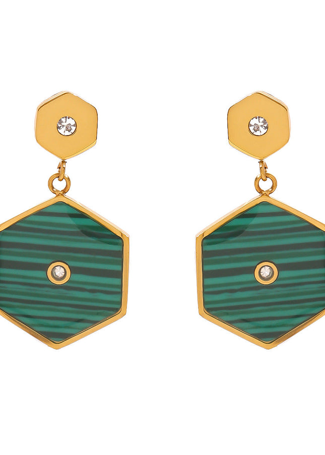 Jieding European and American stainless steel geometric earrings high-end niche style earrings titanium steel earrings cross-border earrings