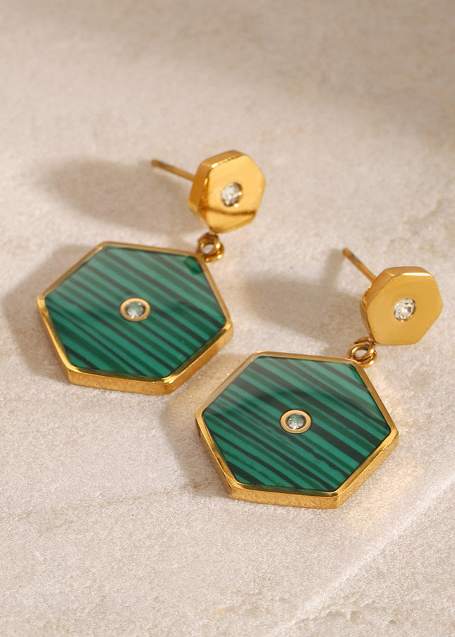 Jieding European and American stainless steel geometric earrings high-end niche style earrings titanium steel earrings cross-border earrings