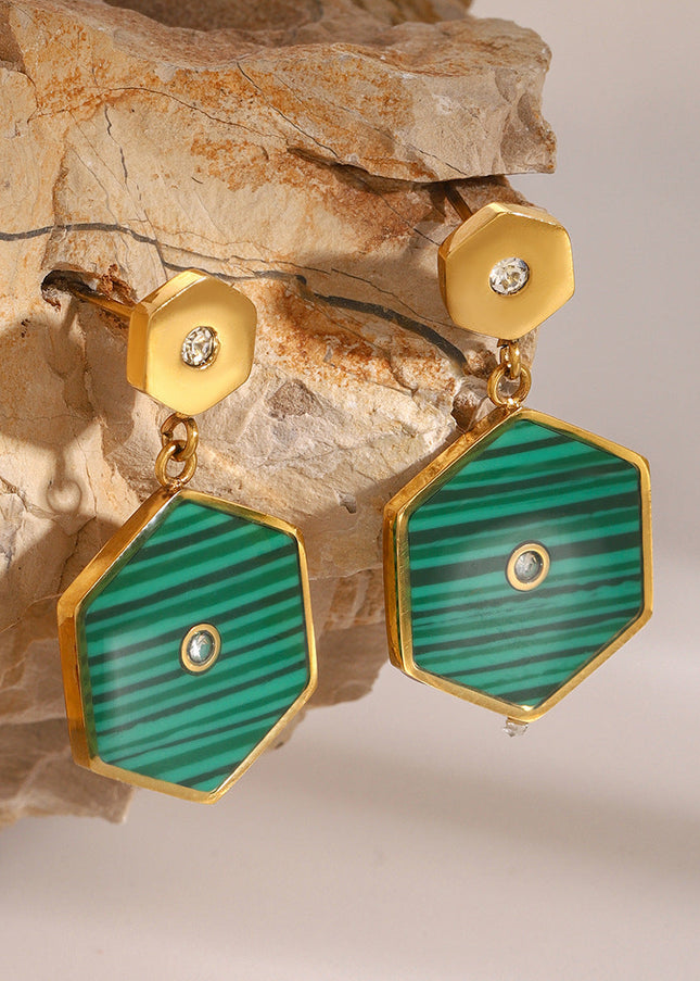 Jieding European and American stainless steel geometric earrings high-end niche style earrings titanium steel earrings cross-border earrings