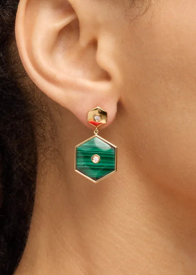 Jieding European and American stainless steel geometric earrings high-end niche style earrings titanium steel earrings cross-border earrings