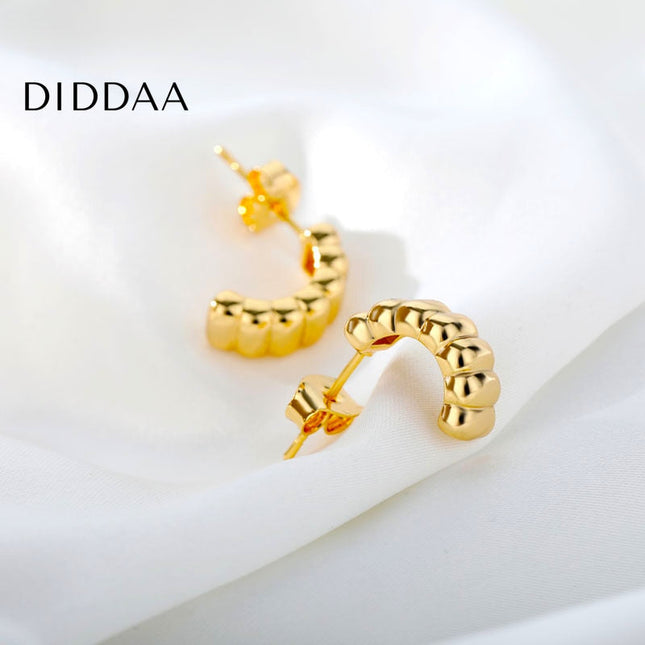 Saraid Earrings | Gold Rugged Stud Earrings - Earrings