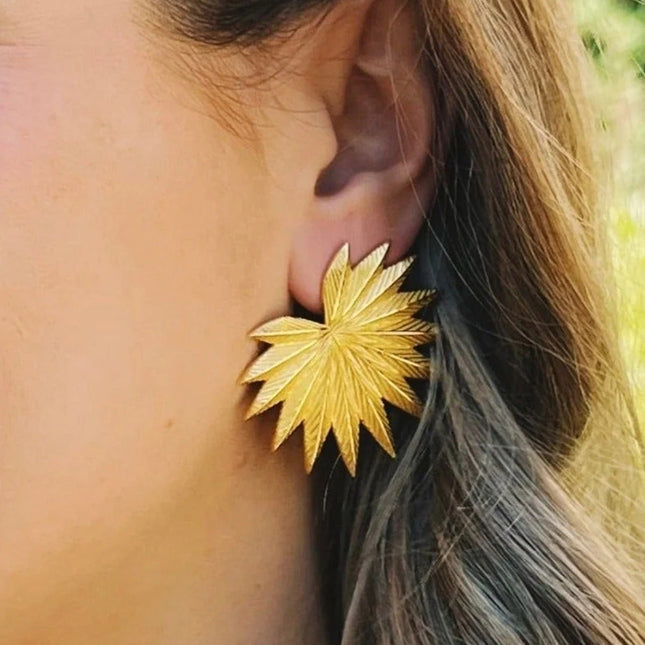 Jieding Europe and America 18k titanium steel stud earrings light luxury high-end earrings earrings cross-border stainless steel jewelry