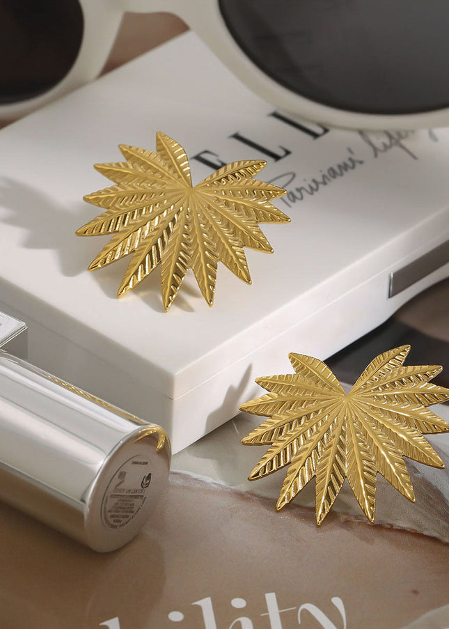 Jieding Europe and America 18k titanium steel stud earrings light luxury high-end earrings earrings cross-border stainless steel jewelry