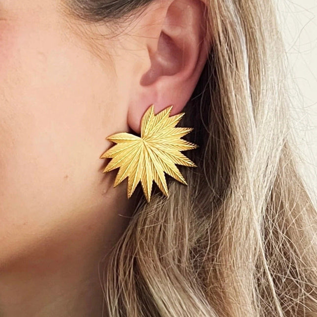 Jieding Europe and America 18k titanium steel stud earrings light luxury high-end earrings earrings cross-border stainless steel jewelry