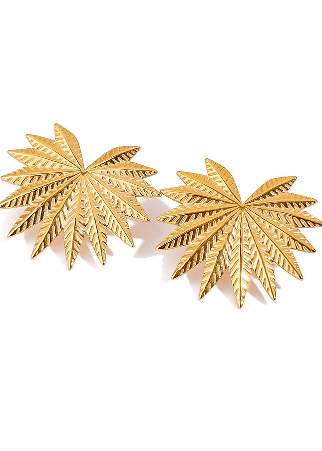 Jieding Europe and America 18k titanium steel stud earrings light luxury high-end earrings earrings cross-border stainless steel jewelry