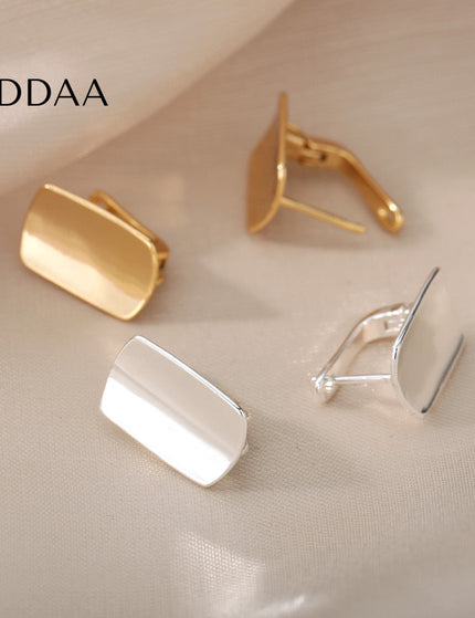 Savoir Earrings | Gold Shield Stud Earrings - Silver - Earrings