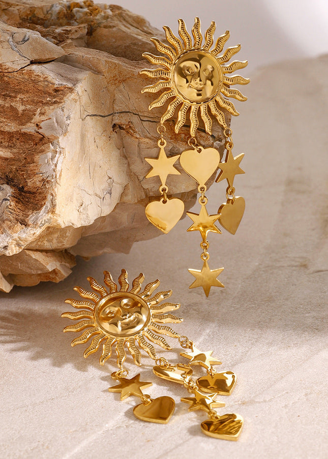 Jieding cross-border stainless steel earrings, high-end ins, studs, European and American jewelry, electroplated titanium steel, non-fading earrings, women