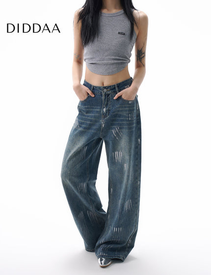 Silver Loose Fit Wide-Leg Jeans for Women - XS / Mid Blue - Women’s Jeans