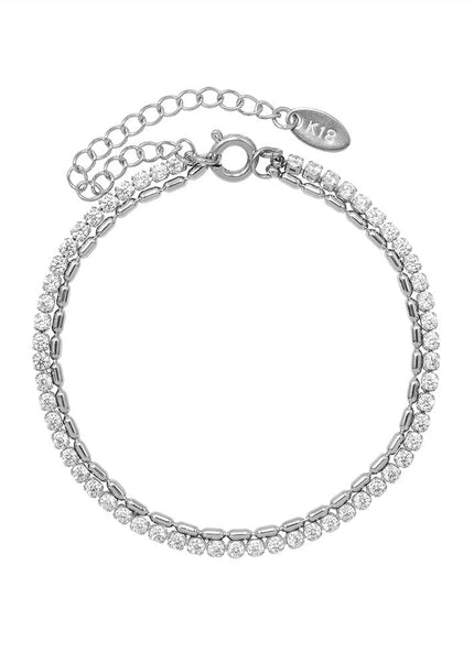 Niche design ins wind full of diamond zircon double-layer titanium steel bracelet cross-border hot-selling hand jewelry factory delivery E261