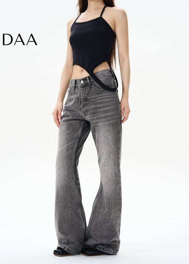 Smoke Gray Micro Flare Jeans for Men from Tail Lang’s Shop - S / Grey - Women’s Jeans