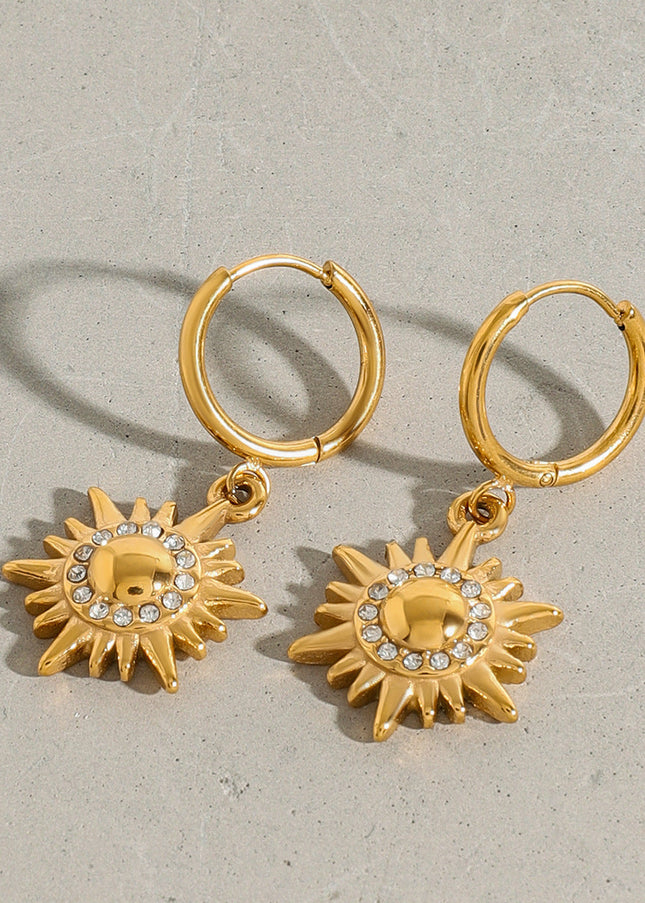 Jieding Europe and the United States with full diamonds, titanium steel earrings, non-fading earrings, light luxury, high-end earrings, stainless steel jewelry, cross-border