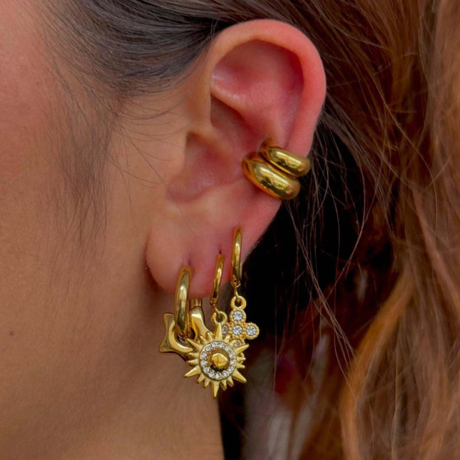 Jieding Europe and the United States with full diamonds, titanium steel earrings, non-fading earrings, light luxury, high-end earrings, stainless steel jewelry, cross-border