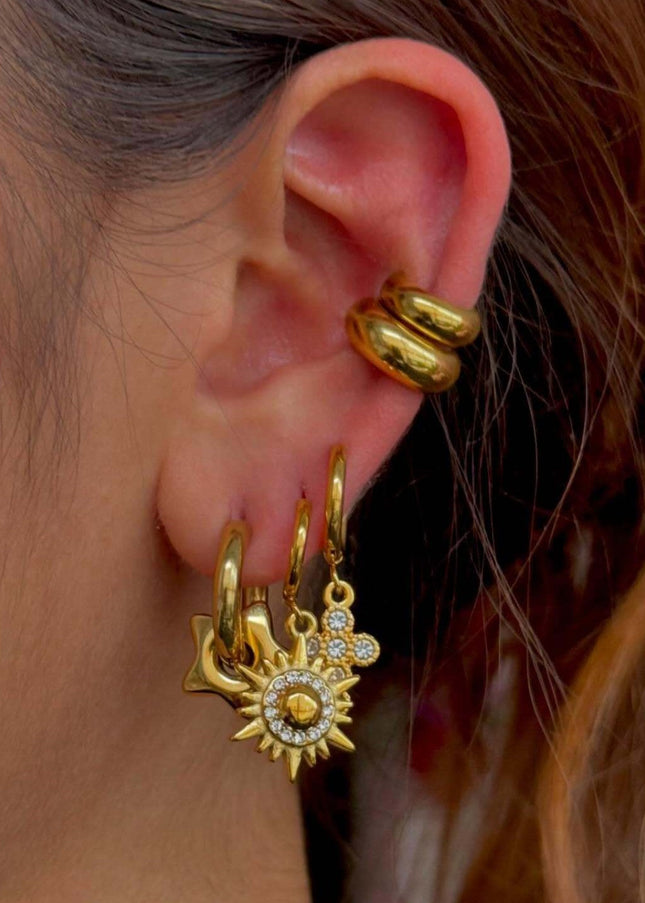 Jieding Europe and the United States with full diamonds, titanium steel earrings, non-fading earrings, light luxury, high-end earrings, stainless steel jewelry, cross-border